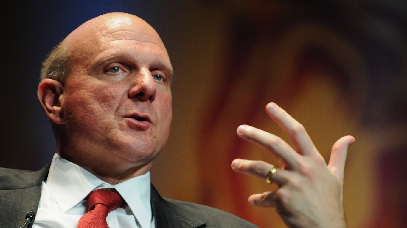 Steve Ballmer’s Net Worth Up $20 Billion on Microsoft’s Success