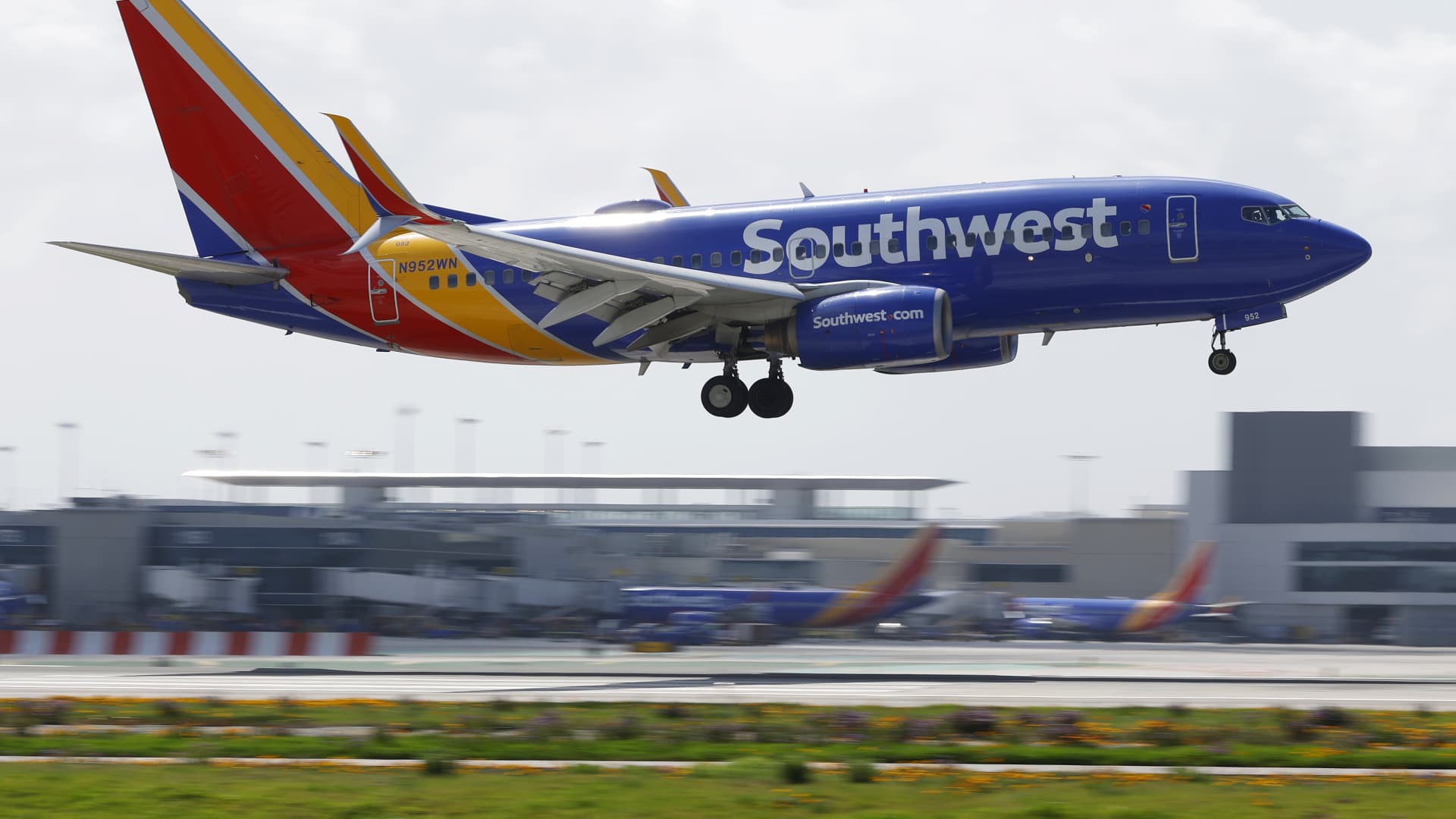 Southwest's profits are down 42% this year but it's the top U.S. airline stock