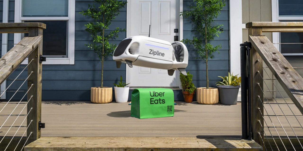 Uber, Zipline Partner With Goal of Hitting 1 Million Drone Deliveries a Day