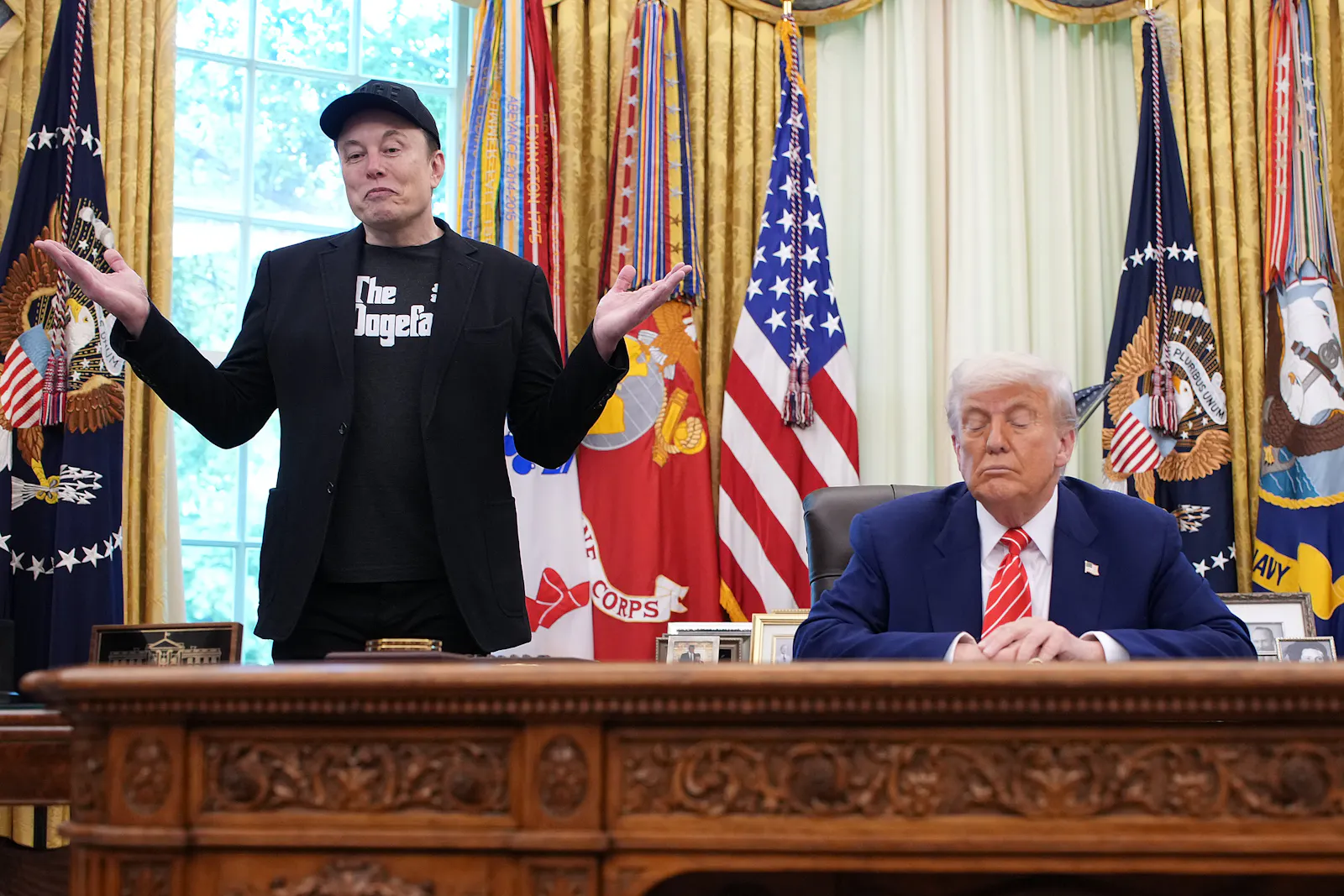 The explosive online feud between Tesla CEO Elon Musk and Donald Trump that's tanking Tesla