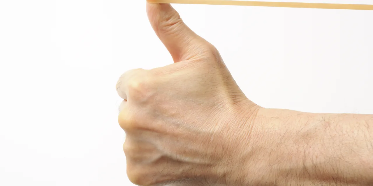 The U.S. stock market is looking like a rubber band ready to snap