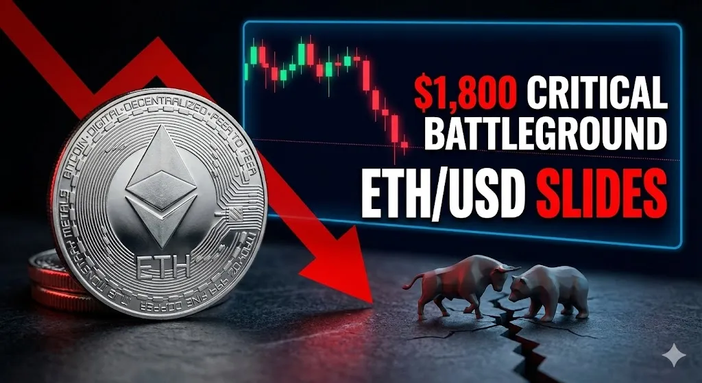 Ethereum Price Slides Deeper, $1,800 Emerges as Crucial Battleground