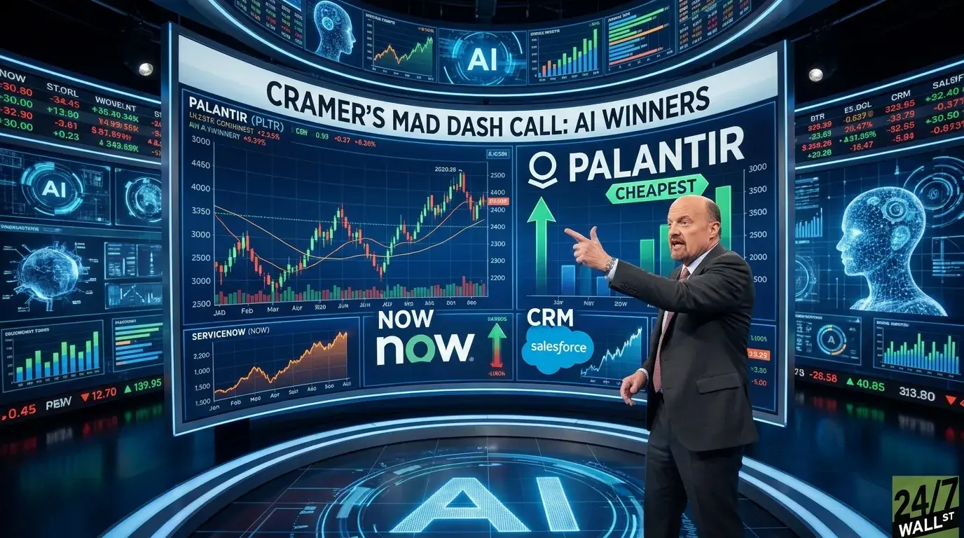 Cramer Says Palantir Is the Cheapest He's Ever Seen It, and Names 2 More AI Winners