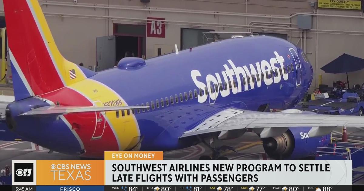 Southwest Airlines launches new program to settle late flights with passengers - CBS News