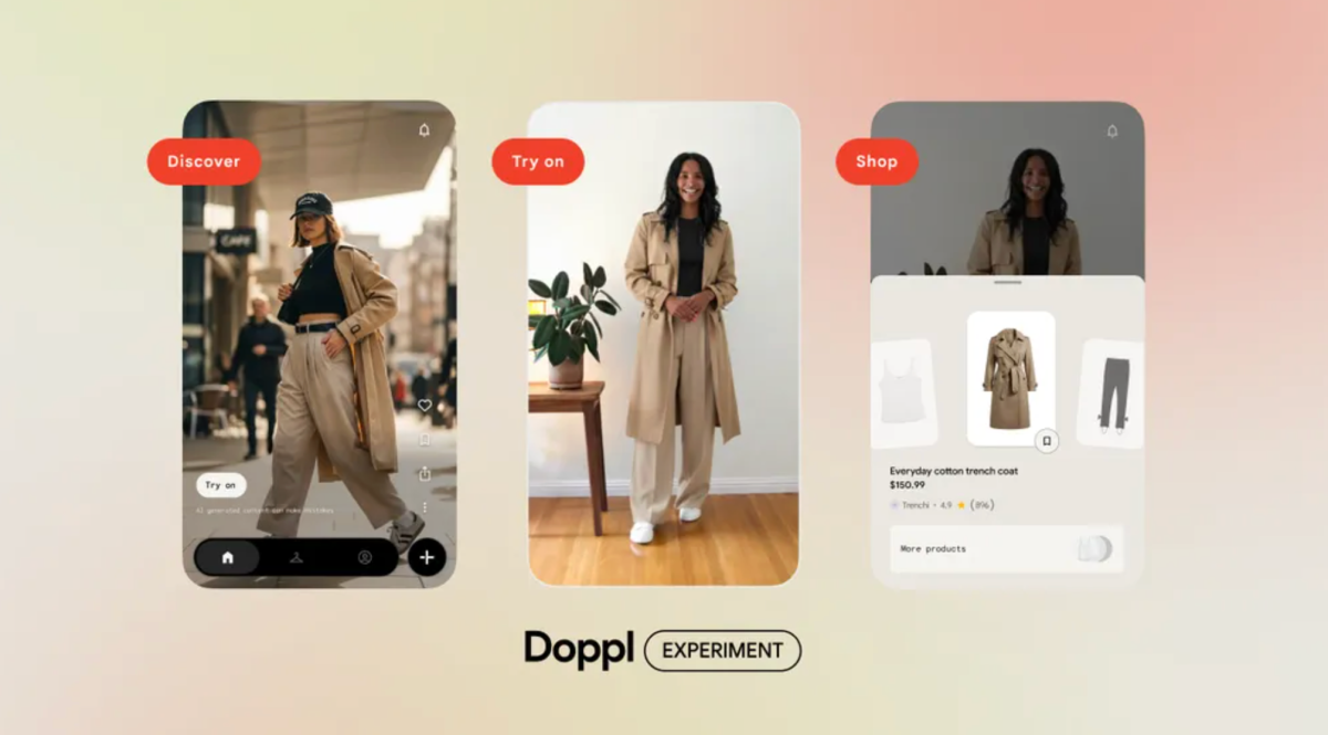 Google’s AI try-on app Doppl adds a shoppable discovery feed
