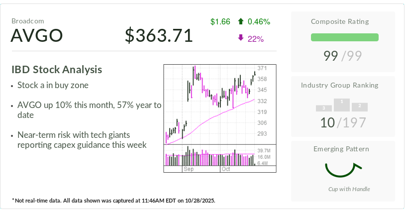 Broadcom, IBD Stock Of The Day, Breaks Out Past Buy Point On AI Activity