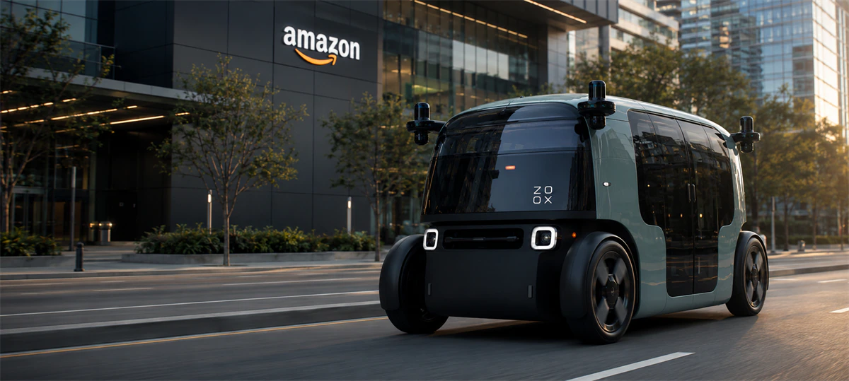 Amazon’s Zoox Push Tests Tesla’s Robotaxi Premium as Waymo Widens Its Lead