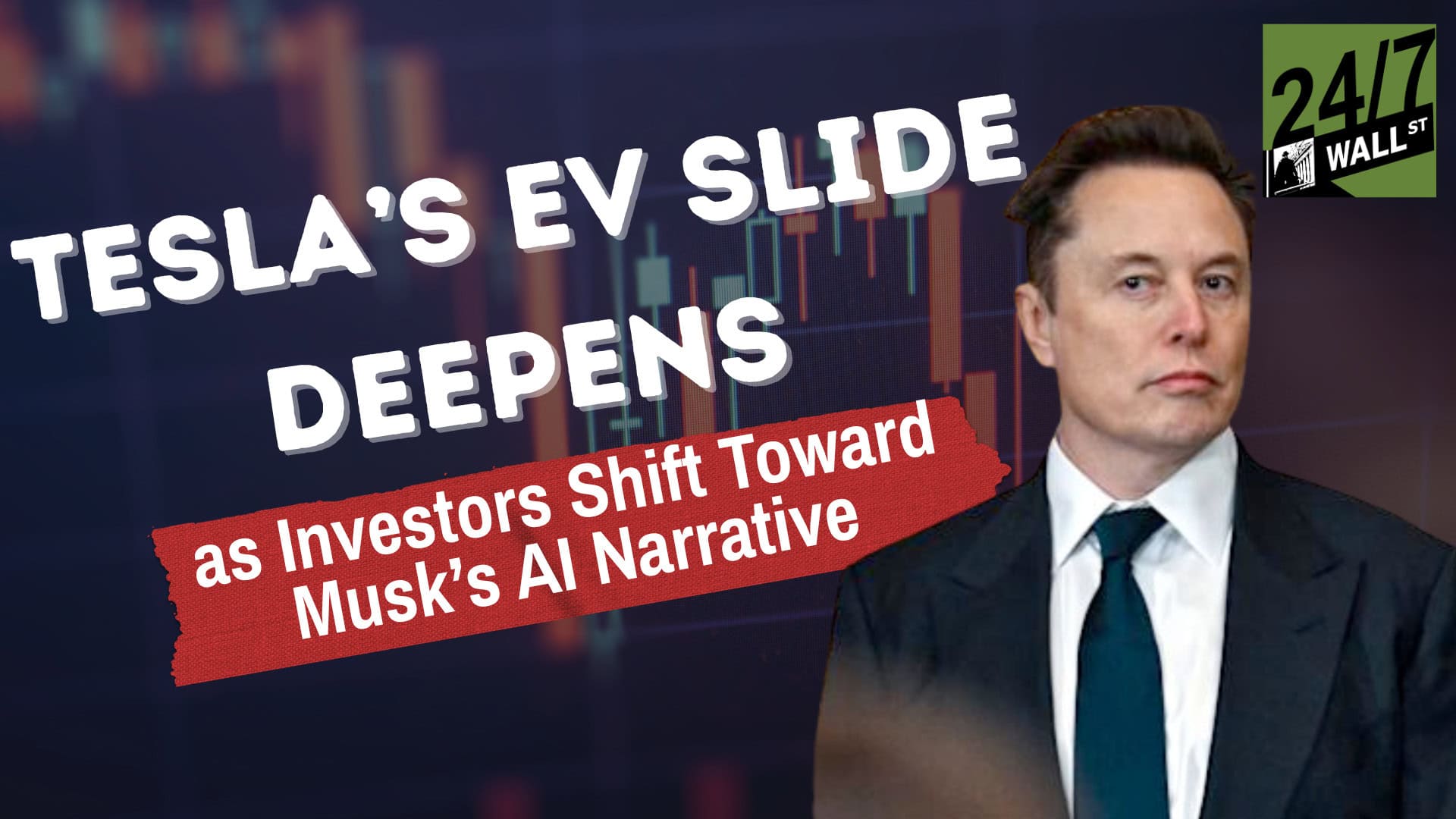 Tesla’s EV Slide Deepens as Investors Shift Toward Musk’s AI Narrative