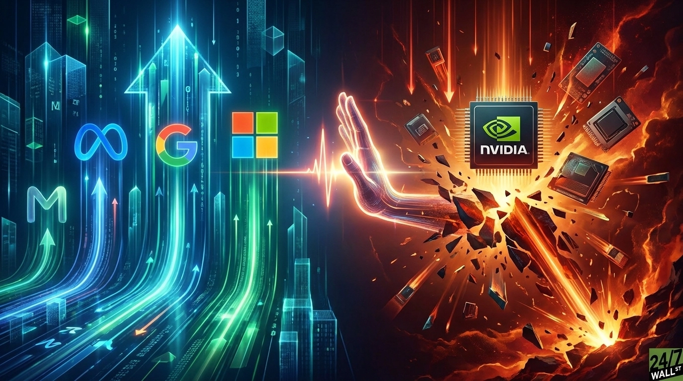 Meta, Alphabet and Microsoft Rise While Nvidia Falls After Three AI Chiefs Call For Slowing Down Frontier Models