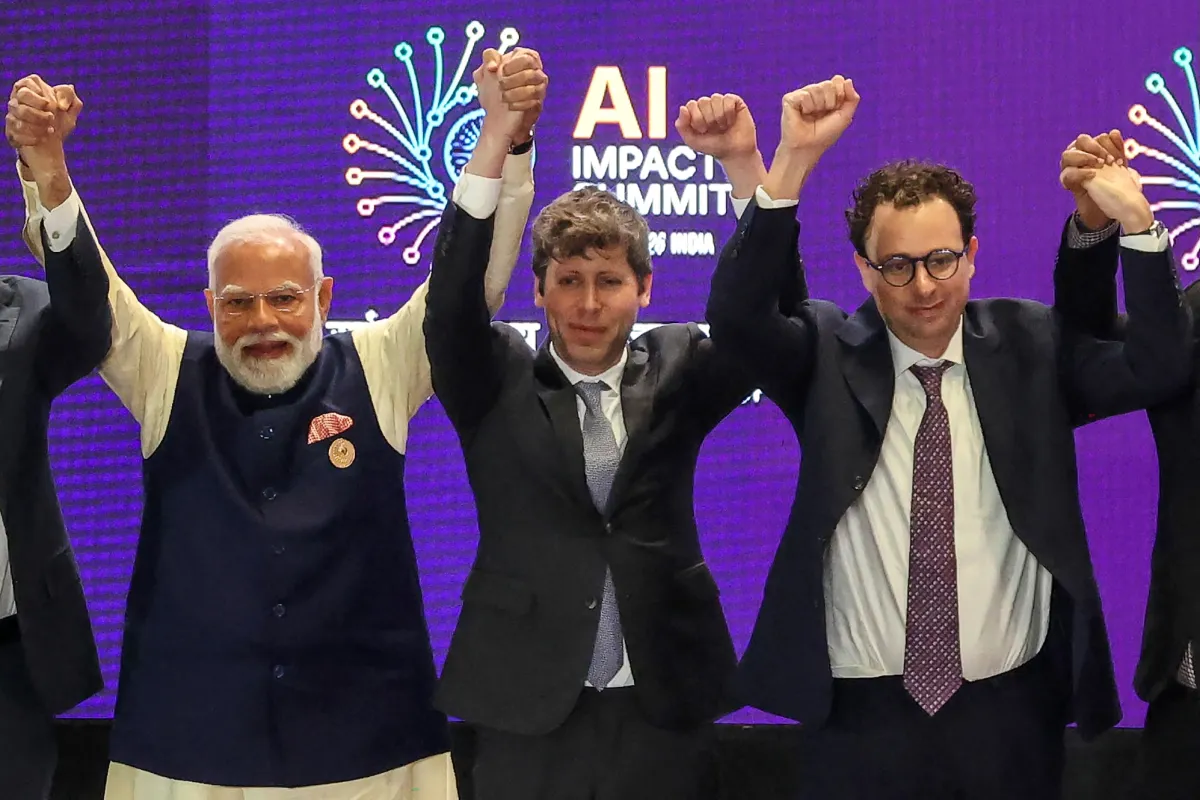 Altman and Amodei share a moment of awkwardness at India’s big AI summit