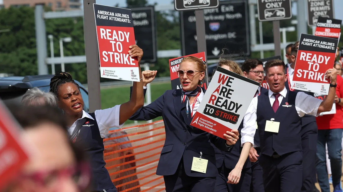 American Airlines flight attendants are picketing 30 airports before a potential strike