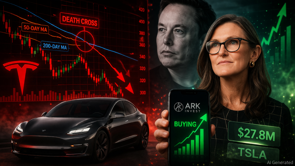 Tesla Stock Just Triggered A Death Cross — And Cathie Wood Is Betting Millions Against It