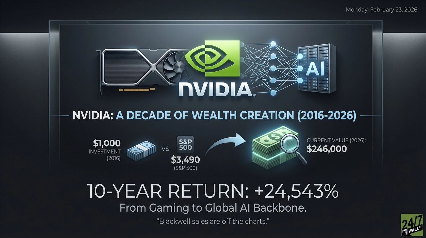 $1,000 in NVIDIA Ten Years Ago Beat the S&P 500 by Roughly 70x