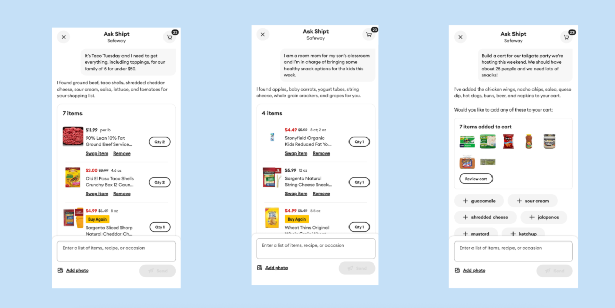 Shipt becomes the latest delivery app with an AI shopping assistant