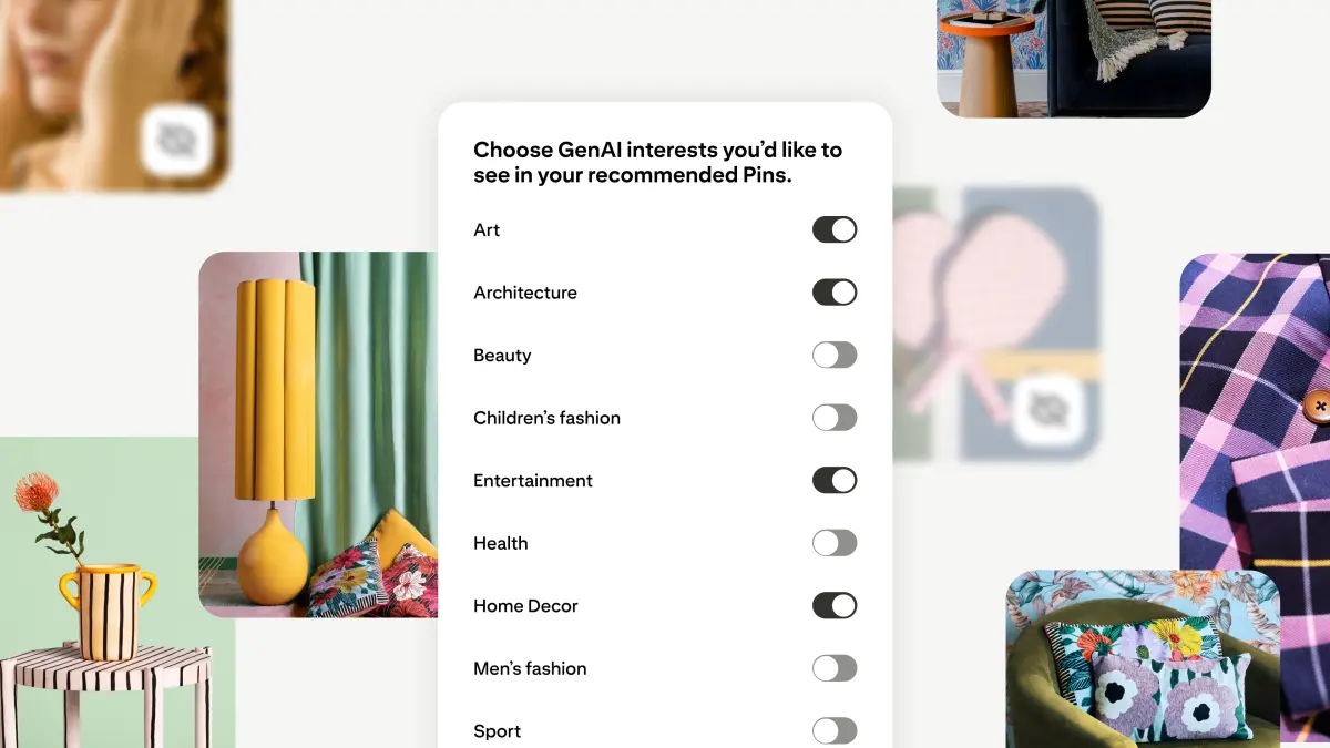 Pinterest adds controls to let you  limit the amount of ‘AI slop’ in your feed