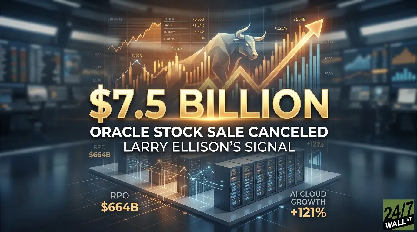 On Second Thought, Never Mind: Here's Why ORCL's Larry Ellison Just Canceled $7.5 Billion Stock Sale