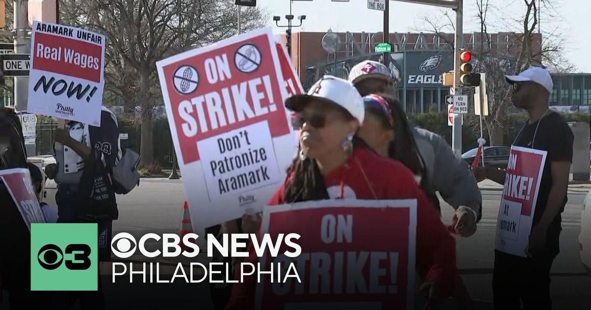 Aramark workers plan another strike at Wells Fargo Center during Sixers-Knicks playoff series - CBS Philly