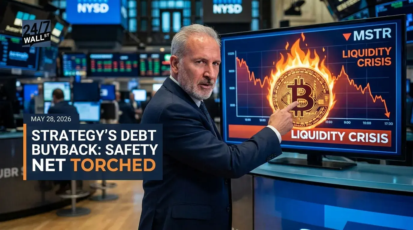 Peter Schiff: MicroStrategy's 'Smart' Debt Buyback Just Torched 60% of Its Safety Net