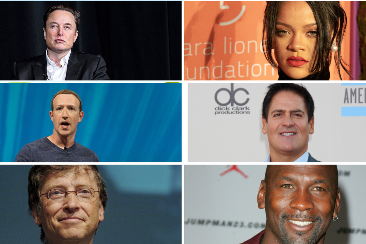 Elon Musk, Mark Zuckerberg, Rihanna, Mark Cuban, Bill Gates, Michael Jordan Are Billionaires: A Look At T - Benzinga