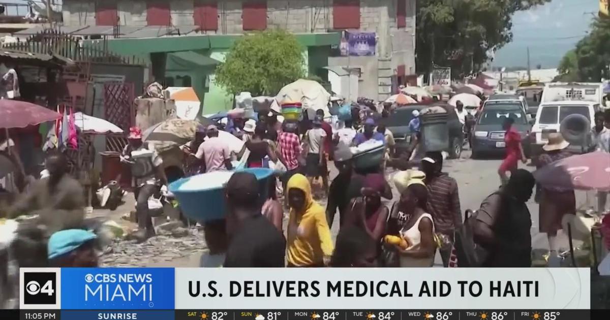 Crisis in Haiti: U.S. delivers aid to Port-au-Prince; American Airlines resumes flights to area - CBS News