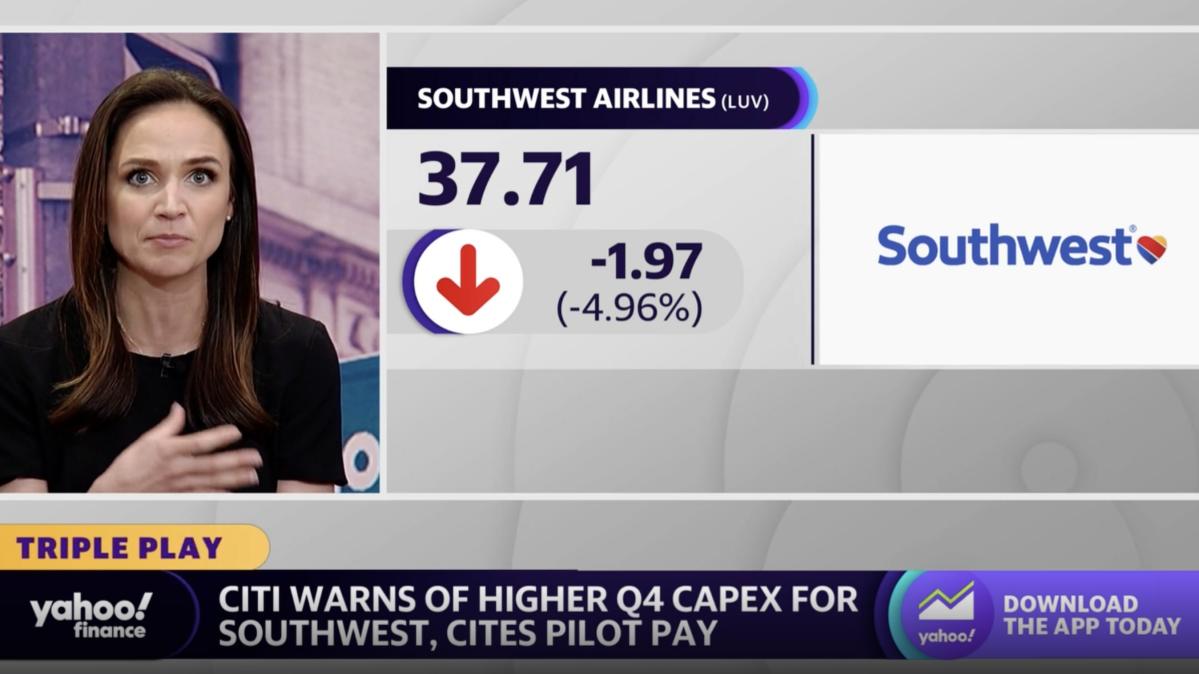 Citi warns on Southwest Airlines elevated capital expenditures heading into Q4 - Yahoo Finance