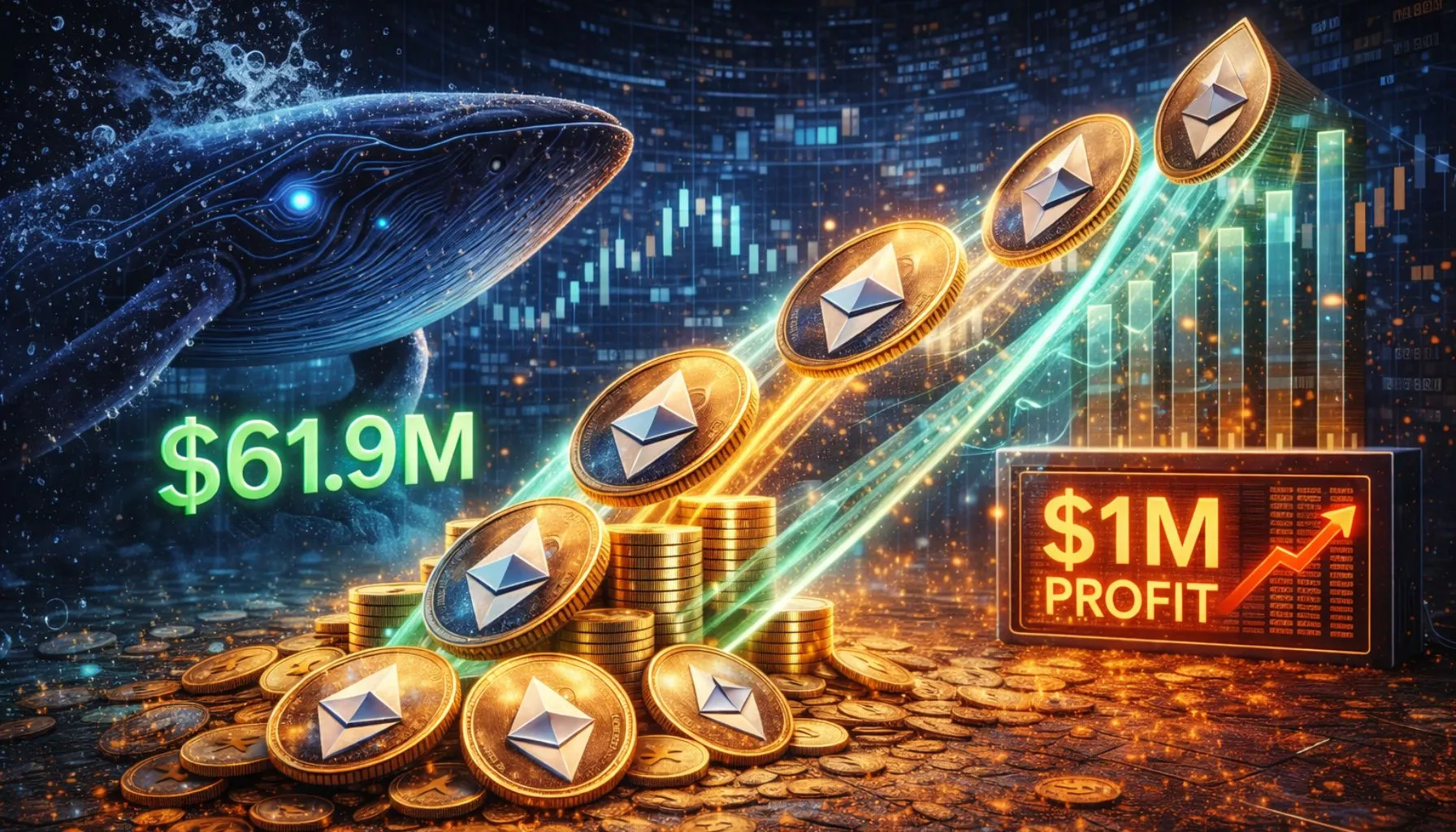$61.9M Ethereum Buy Sparks Speculation – Mystery Whale Turns $1M Profit Overnight