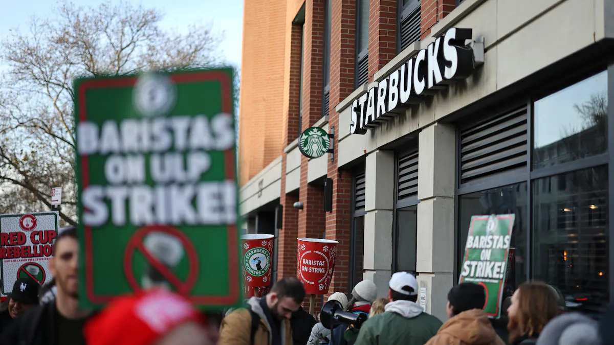 Starbucks Baristas Stage Biggest Strike Yet as Push for First Contract Intensifies