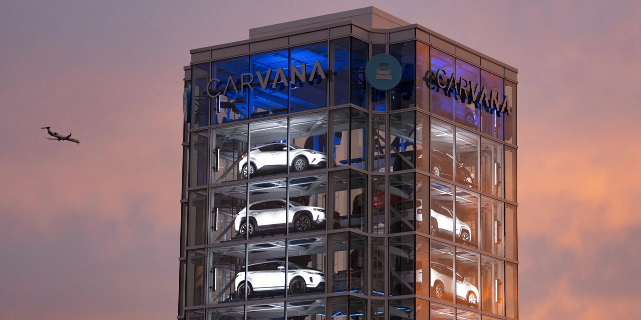 Carvana Auto Sales Jump 40%, Shares Slump 15%