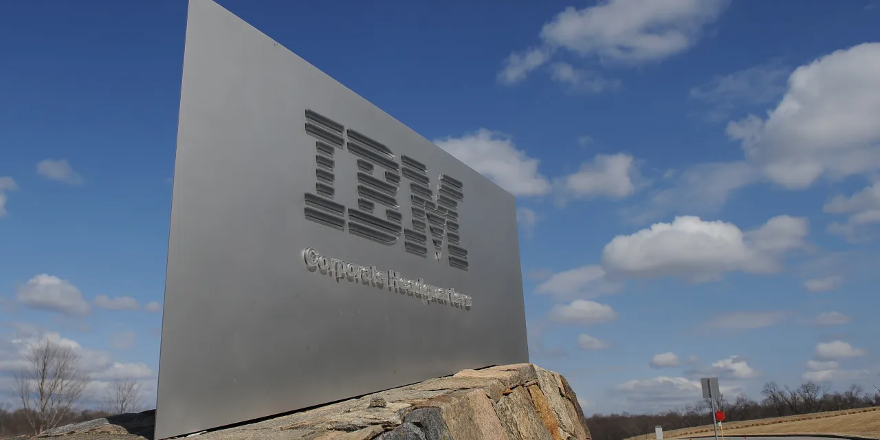 IBM’s stock dives toward worst day in nearly 40 years after the surprise release of an earnings miss