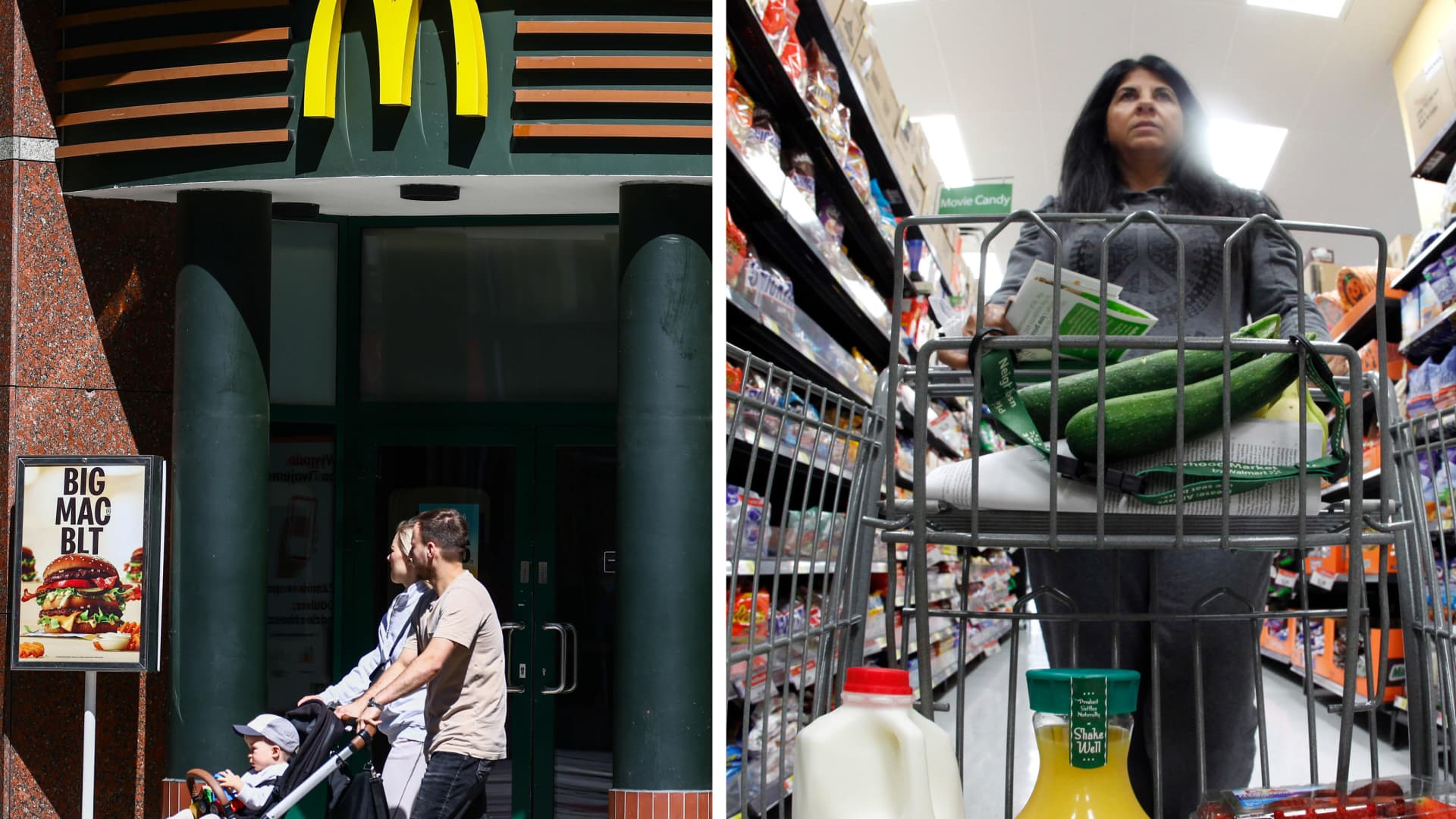 Walmart says more diners are buying its groceries as fast food gets pricey
