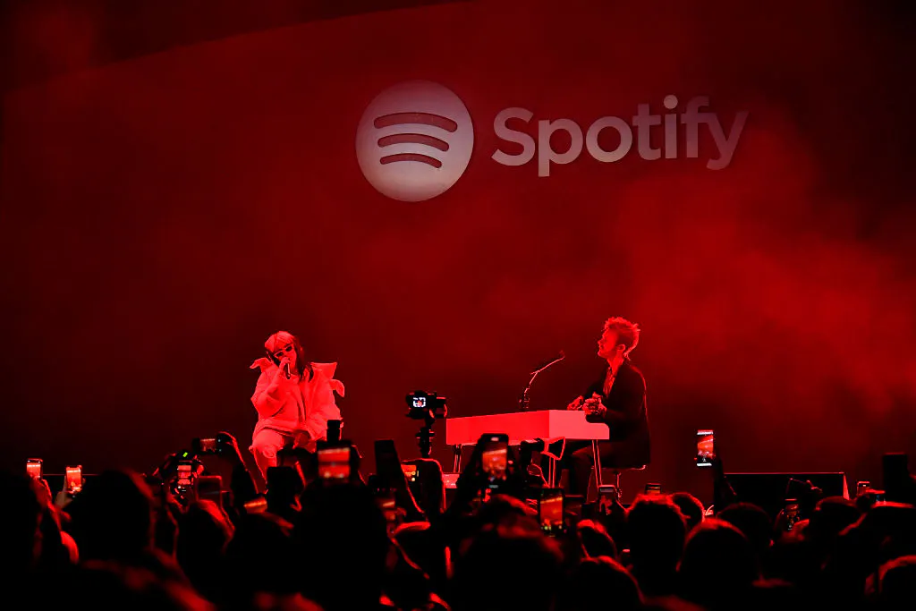 Spotify is on pace for its best trading day ever, after announcing upbeat revenue guidance and a new AI remix tool