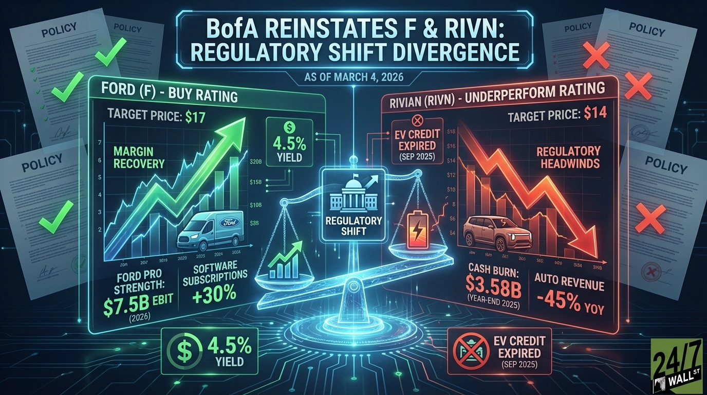 Ford and Rivian: BofA Reinstates Both as Regulatory Shift Reshapes the Auto Landscape