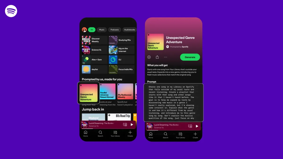 Spotify tests more personalized, AI-powered ‘Prompted Playlists’
