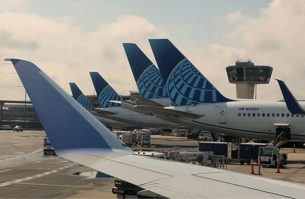 Passenger volume at Newark Airport, where United is king, fell 20% in May
