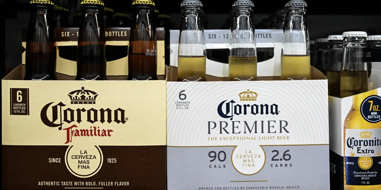 Corona brewer says shoppers are going for cheaper beer and wine, as it grows more cautious on demand