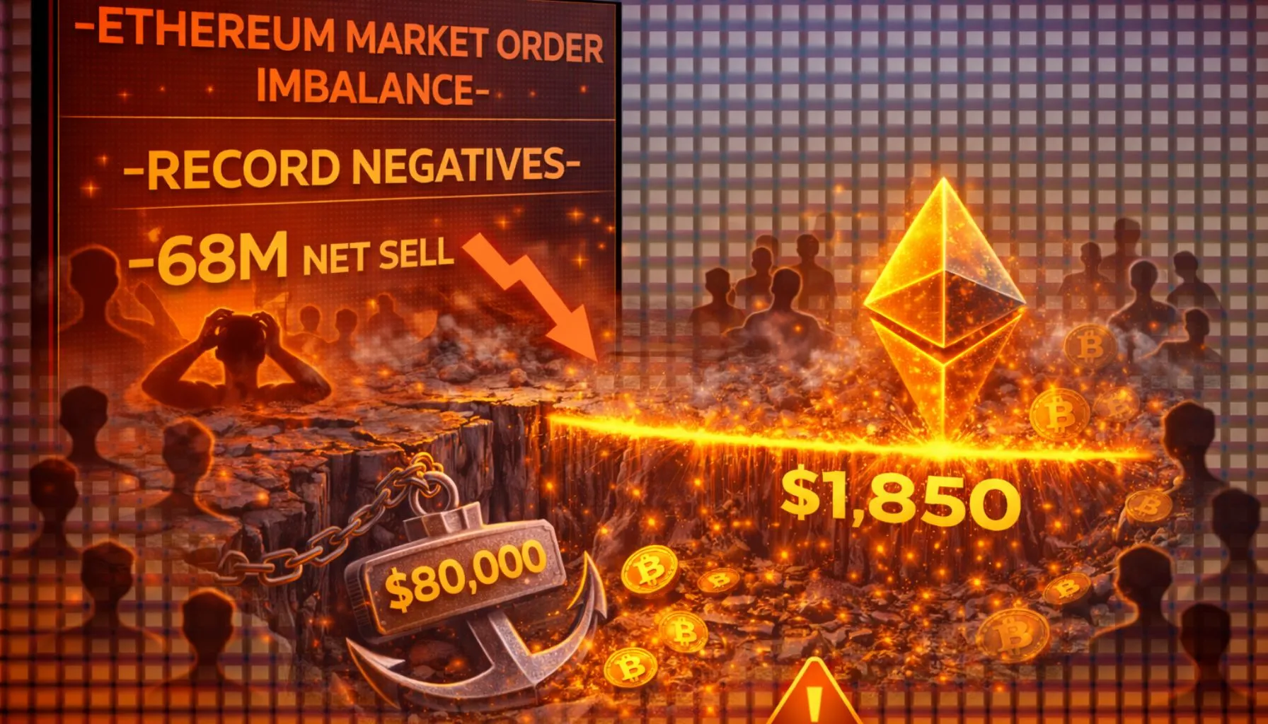 Ethereum’s Market Order Imbalance Hits Record Negatives: $1,850 Is Now The Line In The Sand