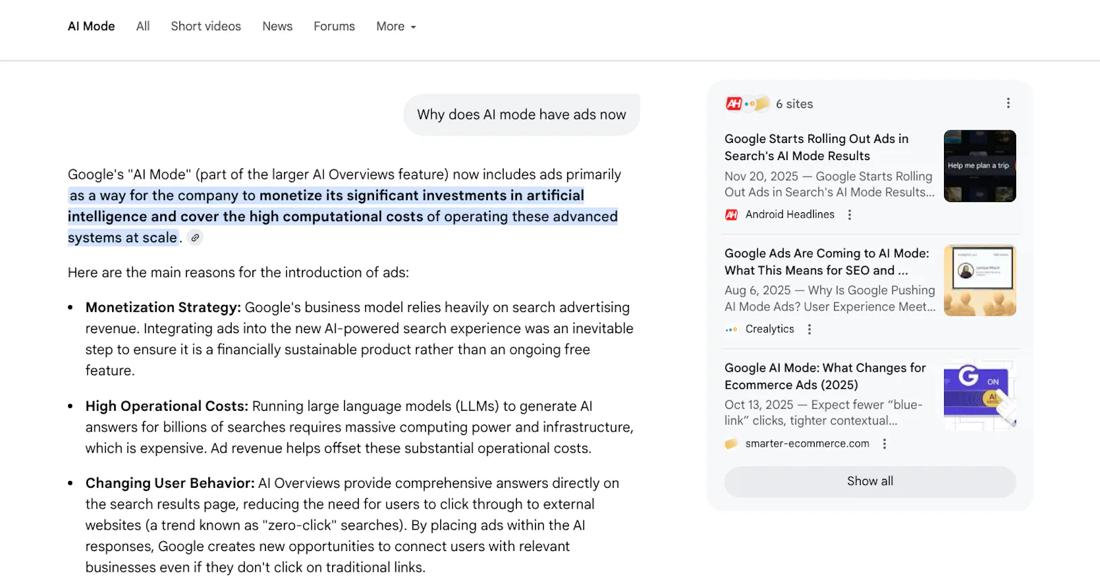 Ads are showing up on Google’s AI Mode now