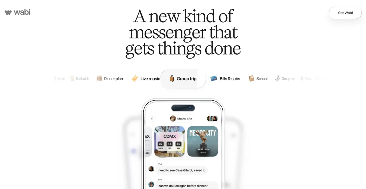 AI-powered app maker Wabi pivots to a messaging experience