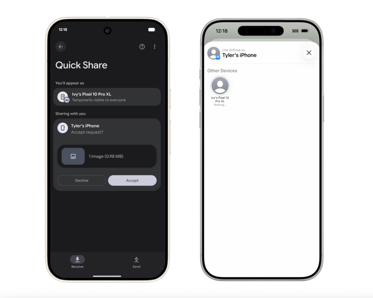 Android’s Quick Share now works with iPhone’s AirDrop, starting with the Pixel 10 lineup