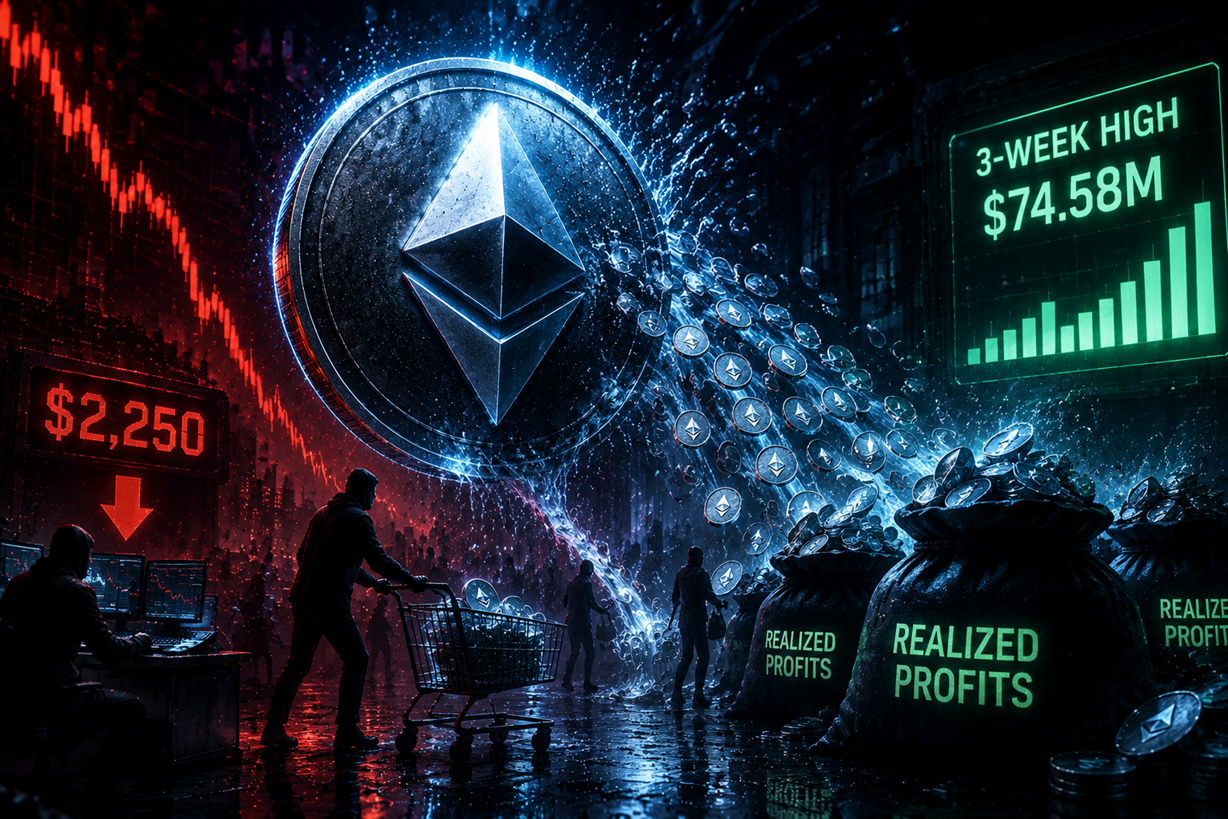 Ethereum Dips To $2,250 As Trader Profit-Taking Hits 3-Week High
