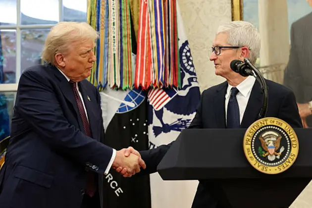 Trump praises Tim Cook's leadership, says he will 'continue to do great work for Apple'