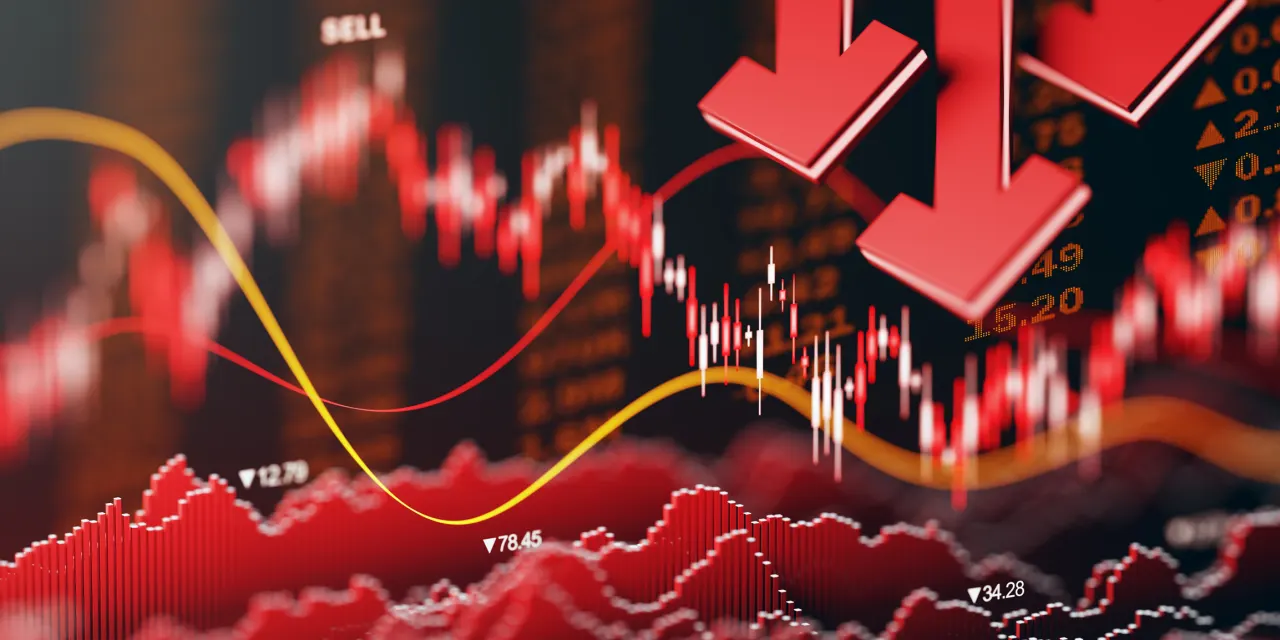 Financial stocks are falling below a key chart level to warn the worst is yet to come
