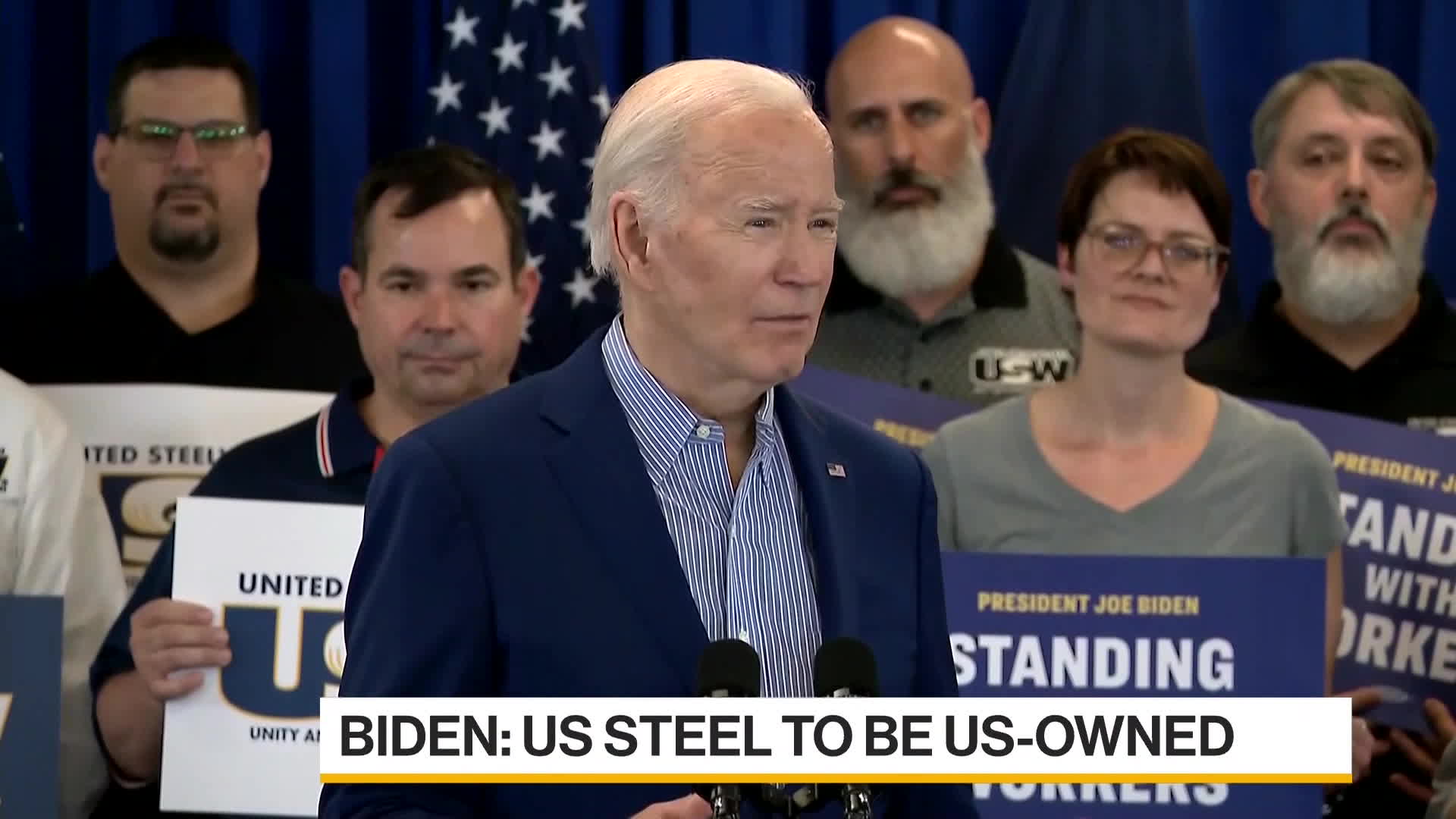 US Steel 'Guaranteed' to Stay American-Owned, President Biden Says - Bloomberg
