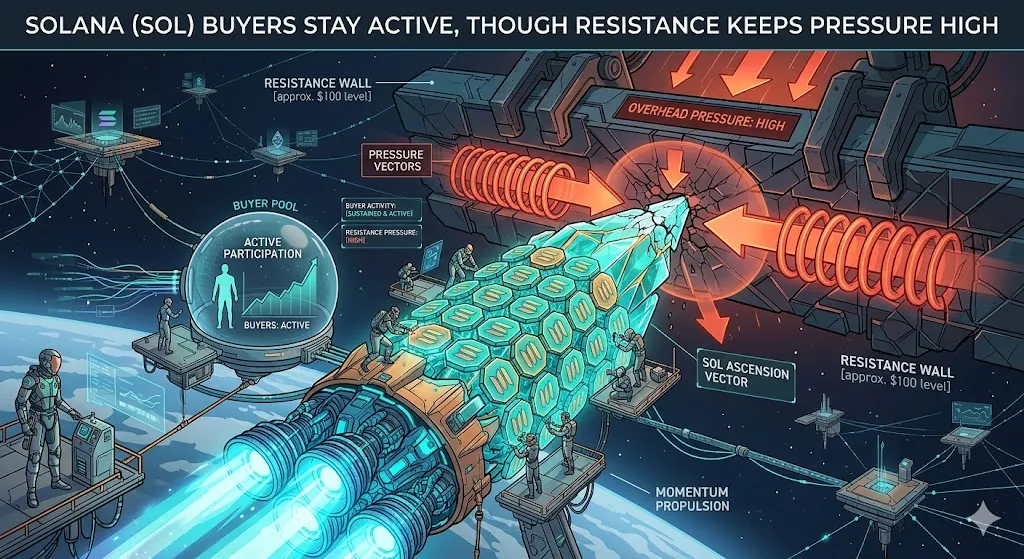 Solana Buyers Stay Active, Though Resistance Keeps Pressure High