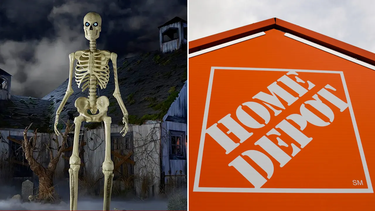 Home Depot's viral Halloween skeleton quickly sells out before summer as social media users sound off - Fox Business