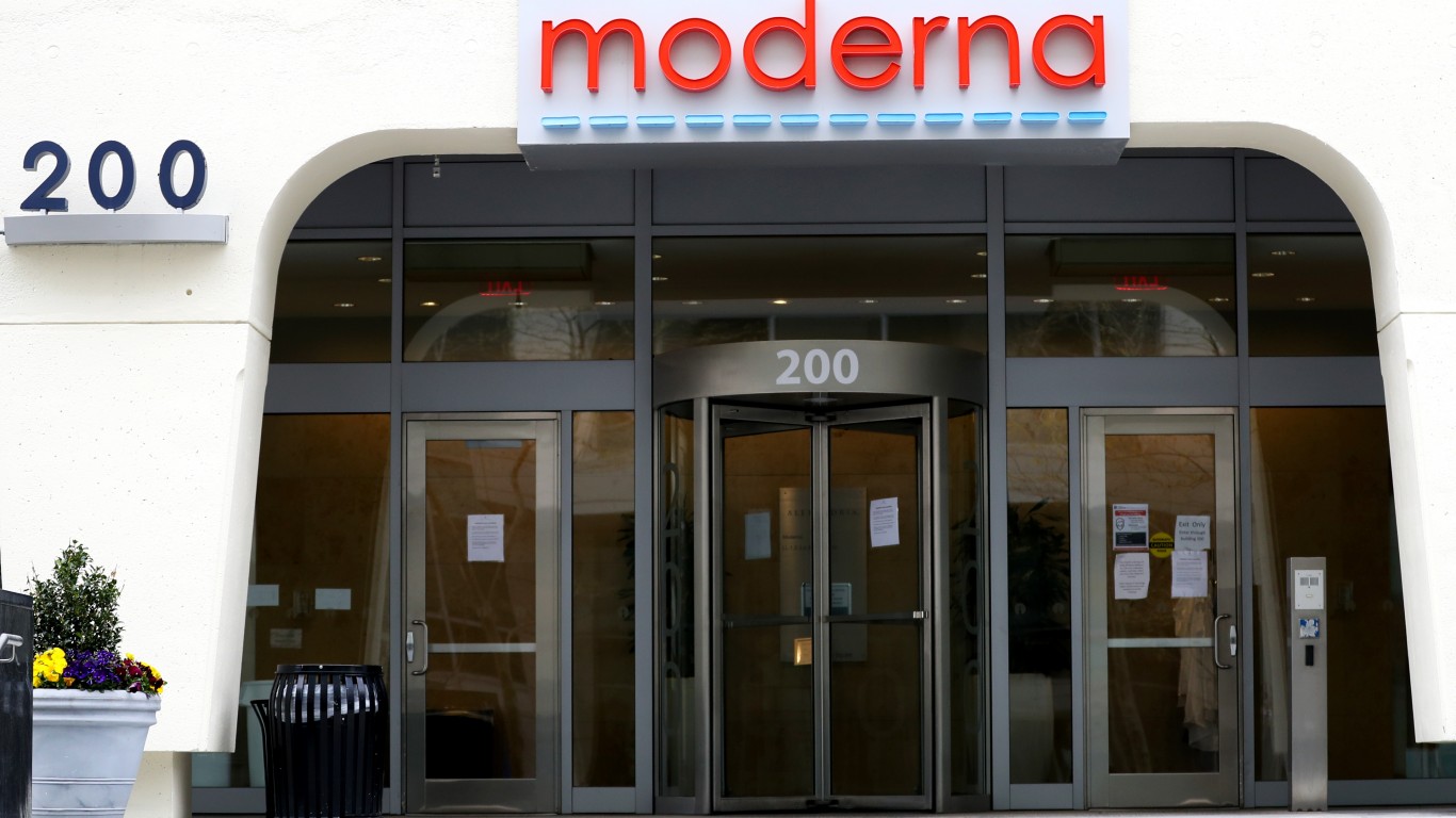 Moderna Climbs 5% on NASDAQ 100 Entry; Pfizer Inches Higher, BioNTech Ticks Up