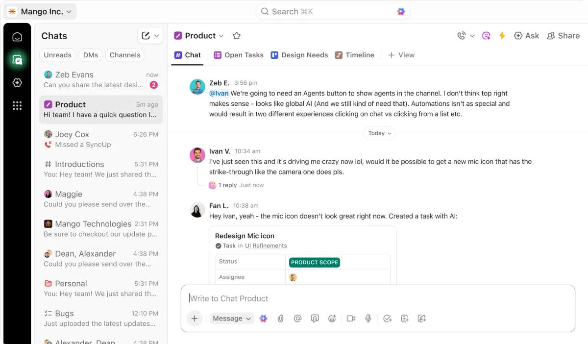 ClickUp adds new AI assistant to better compete with Slack and Notion